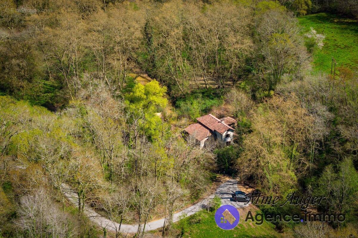 VUE AERIENNE DU MOULIN ET CHEMIN D ACCES - Maison à HABAS