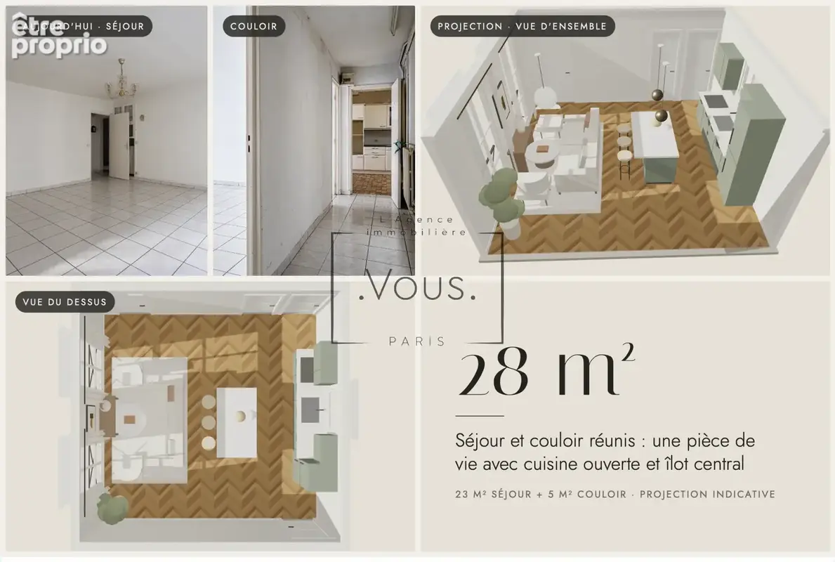 3/4  pièces avec potentiel de transformation, orienté Sud (Paris Xe) - photo 2