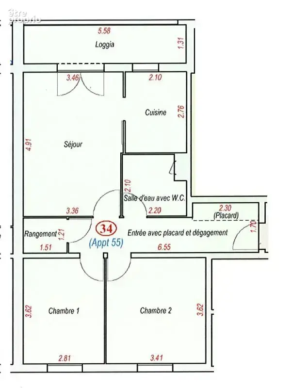 Appartement T3 60m² - Senlis - 8800.6.3.55 - photo 8