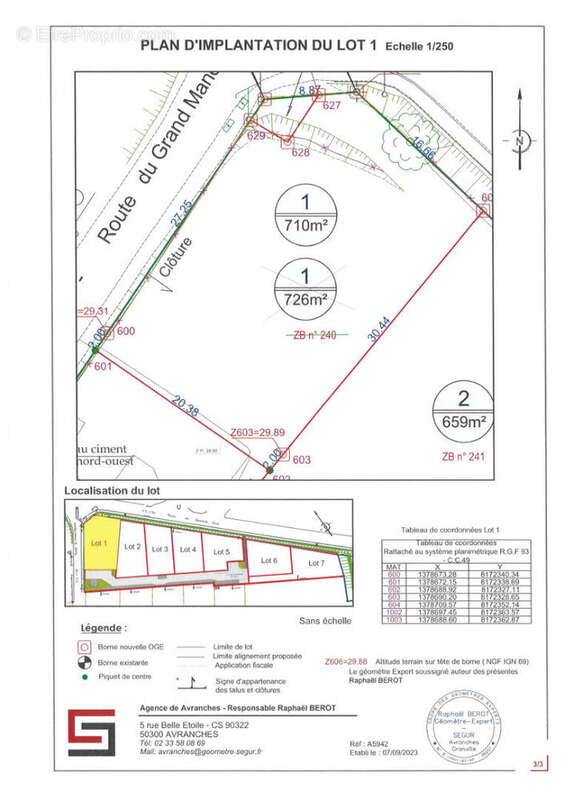 Terrain a batir de 710 m² le val saint pere - photo 3