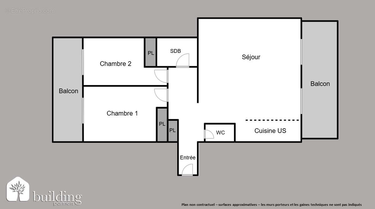 A vendre - Levallois Greffulhe - Appartement 3 pièces de 70,85 m² + balcons 14.18m² - photo 2