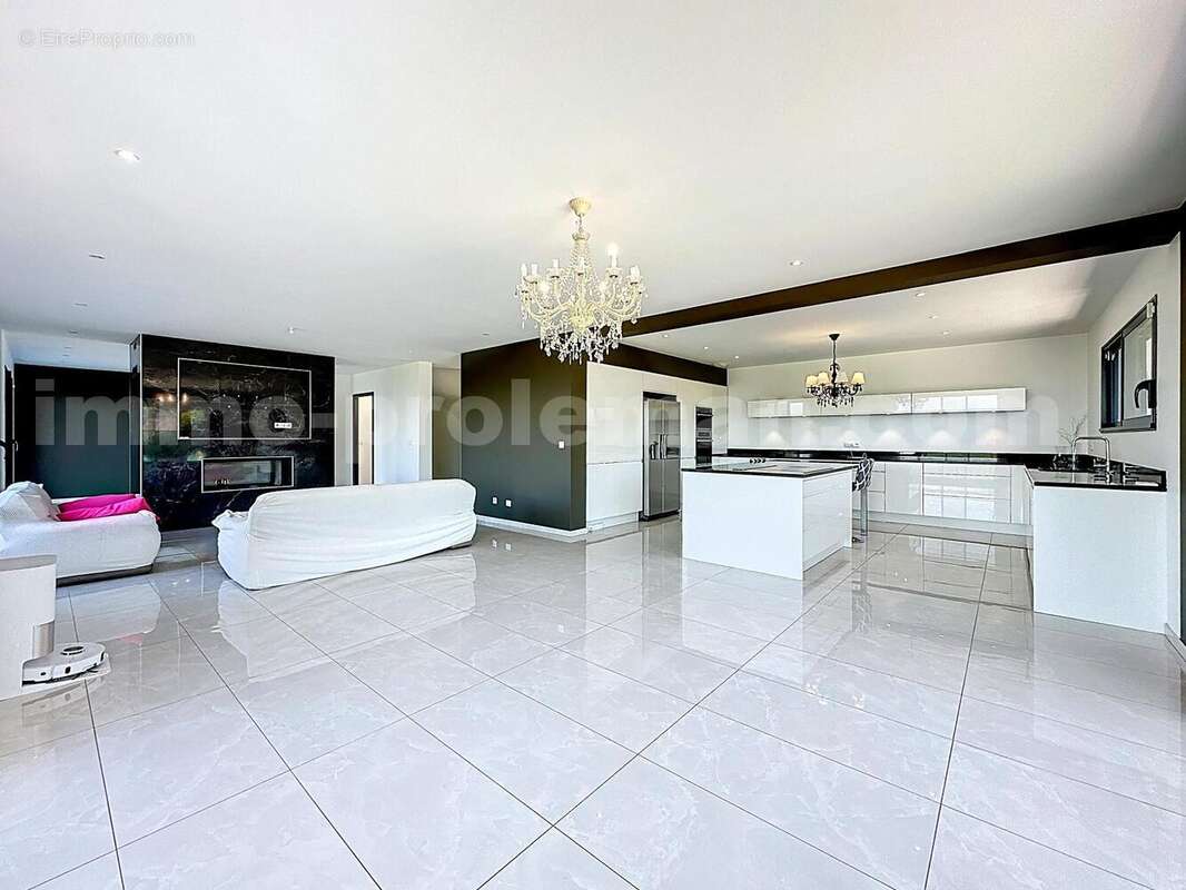 Magnifique_maison_architeque_individuelle_cranves_sales_calme_frontiere_suisse_geneve_proche_ecole_bus_ceva_piscine_ terrain_salon_sejour_ - Maison à CRANVES-SALES