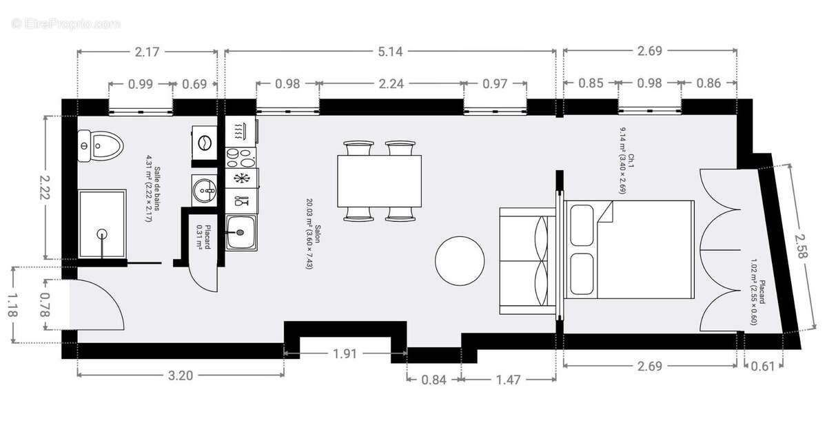 Appartement à PARIS-18E
