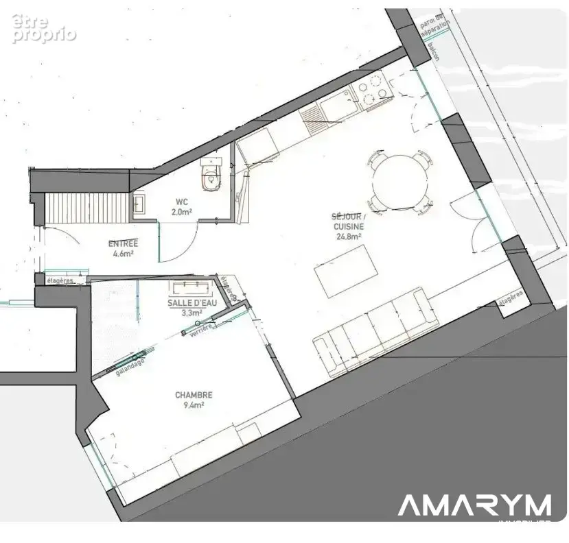 Appartement 44 m² à Dieppe  - photo 3