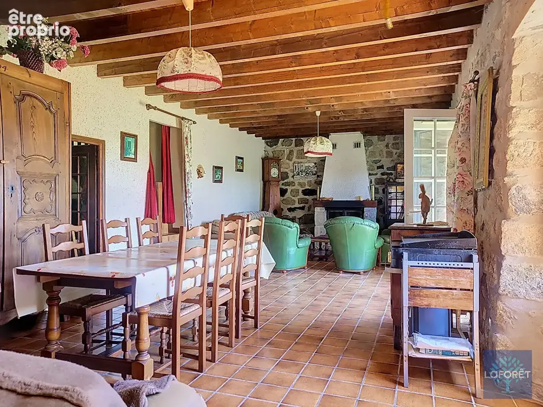 Authentique corps de ferme en pierre avec toit en lauze et vue panoramique - photo 8