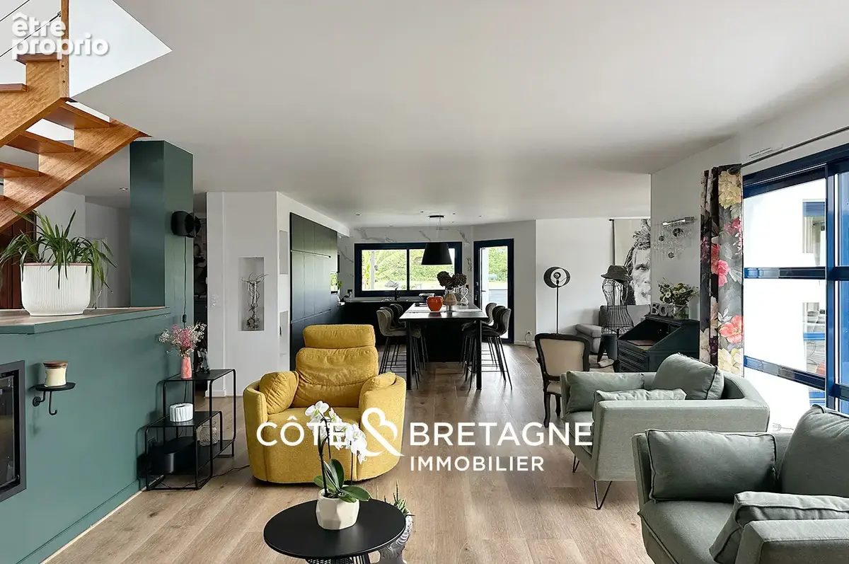 Maison moderne avec piscine à ambon dans le morbihan  réf : 202629 - photo 8
