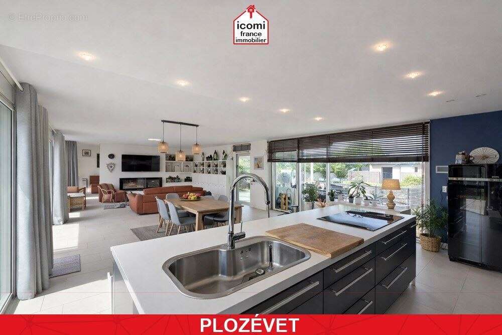Finistere - plozévet (29710) -  a vendre - propriete architecte contemporaine avec piscine chauffee - piece de vie 60 m² - 3 cha - photo 8