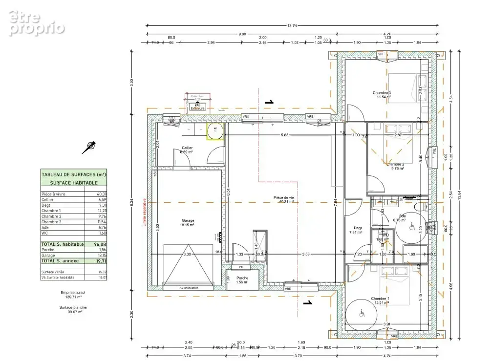 Maison 4 pièces 96 m² à vendre à Gond-Pontouvre (16160) - photo 3