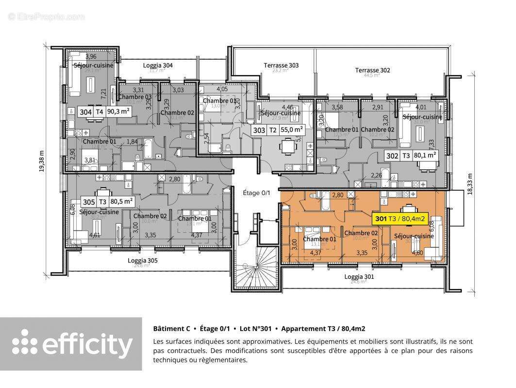 Appartement à SAINT-JEAN-DE-THOLOME