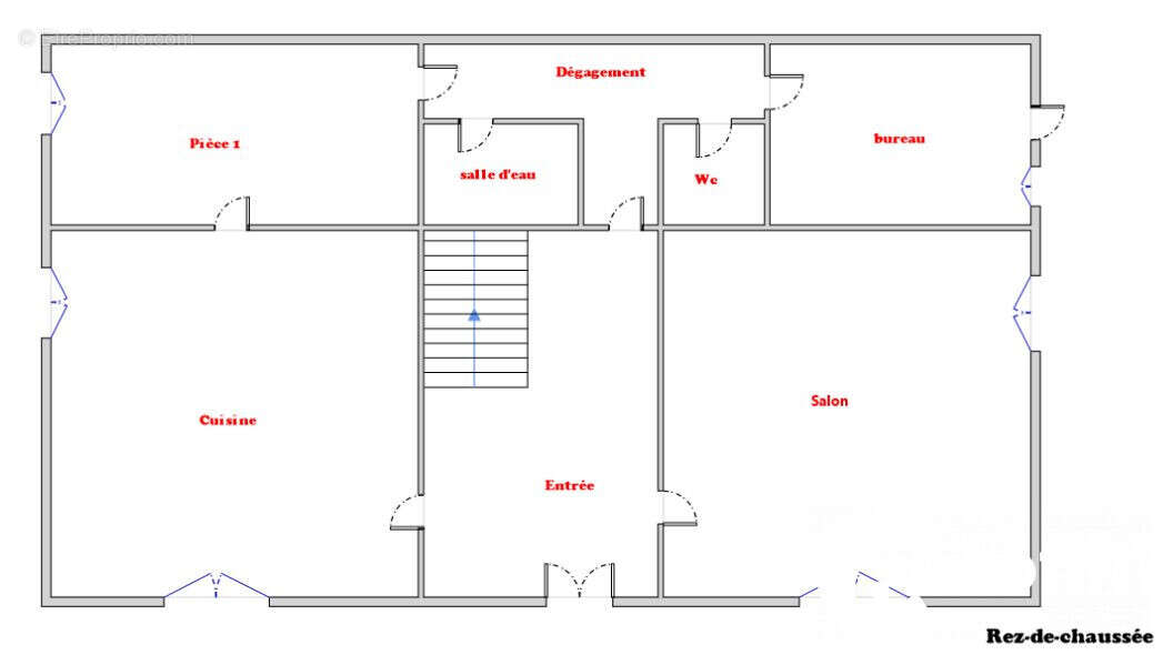 Plan rez-de-chaussée - Maison à BRUGES-CAPBIS-MIFAGET