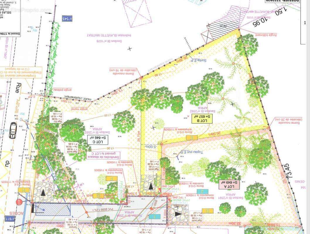 Saint Paul Les Dax -  rue du Chalet - Terrain viabilisé de 646m2 - photo 2