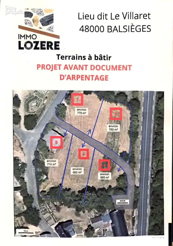Photo Terrain à Balsieges au prix de 64 000€