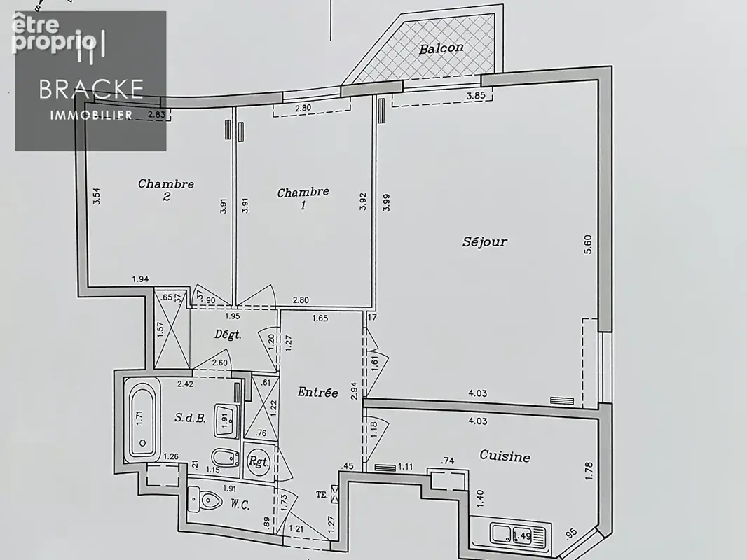 Appartement La Garenne Colombes 3 pièces 67,62m² Balcon - photo 4
