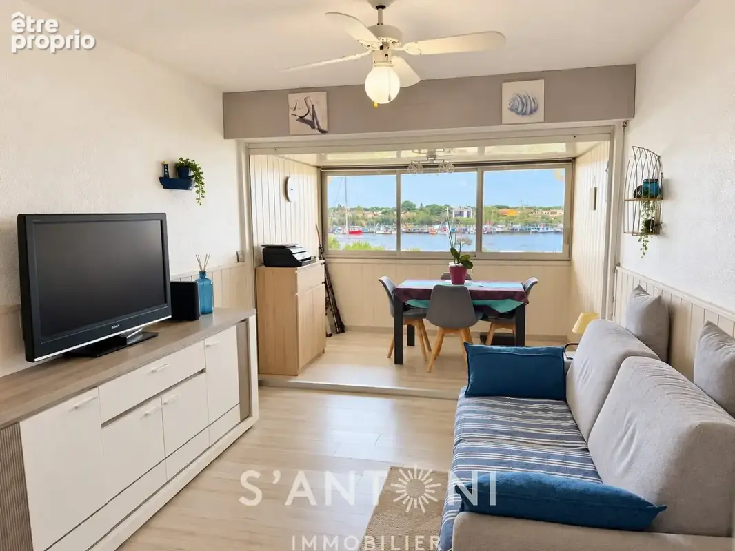Le grau d'agde  studio rénové de 27 m² avec vue sur l'hérault  exposition sud-est - photo 3