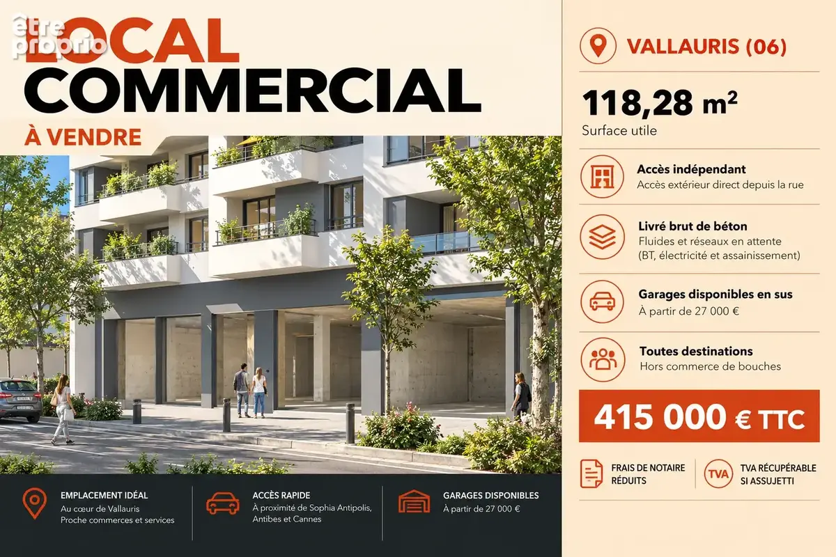 Commerce à VALLAURIS