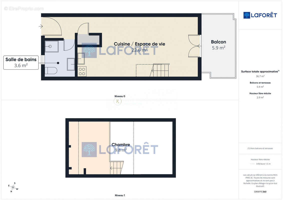 Appartement 37 m² à Casaglione  - photo 4