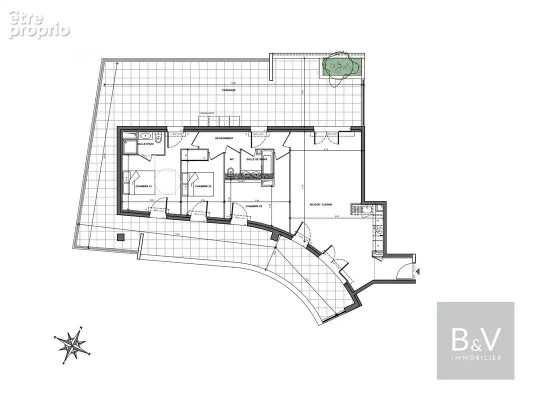 Superbe appartement 4 pièces avec terrasse panoramique de 100 m² - photo 5