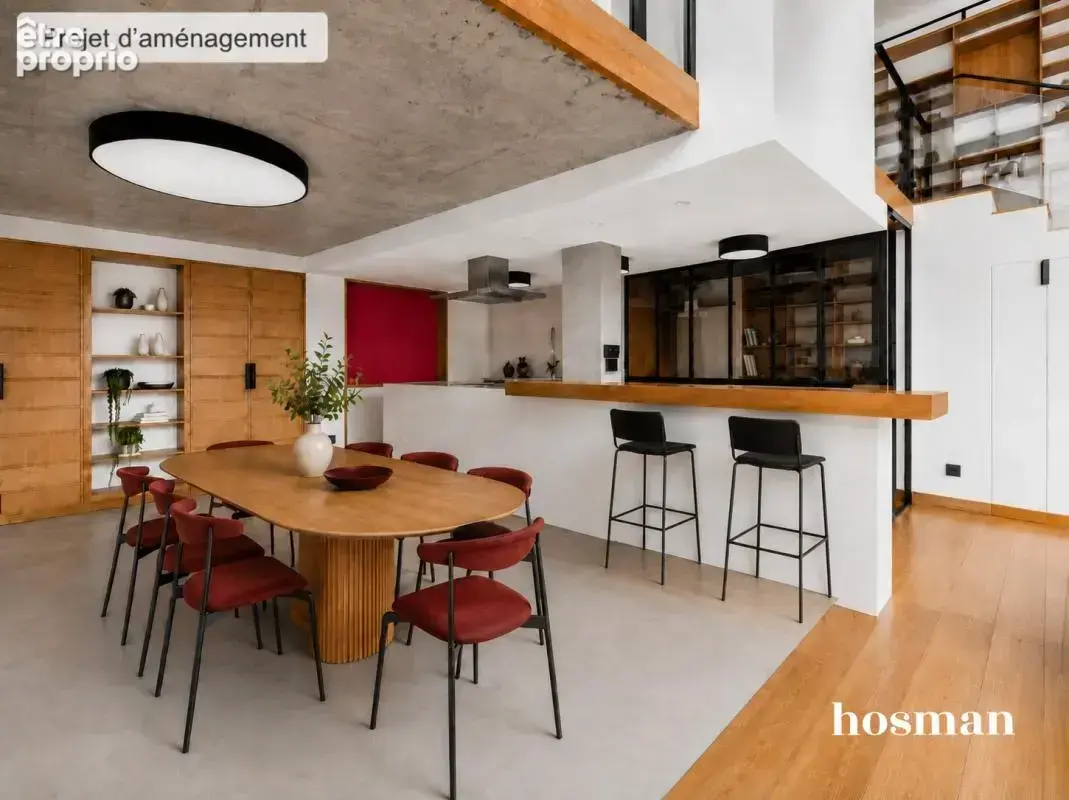 Loft en duplex – 3 pièces 1 chambre et 1 bureau – Terrasse privative - photo 2