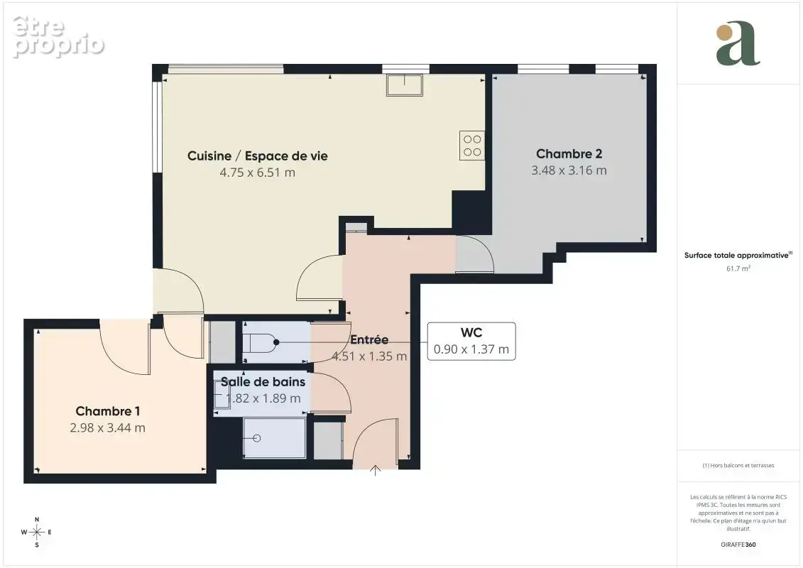 Bel Appartement T3 avec terrasse, parking et cave – La Garenne-Colombes (92250) - photo 12