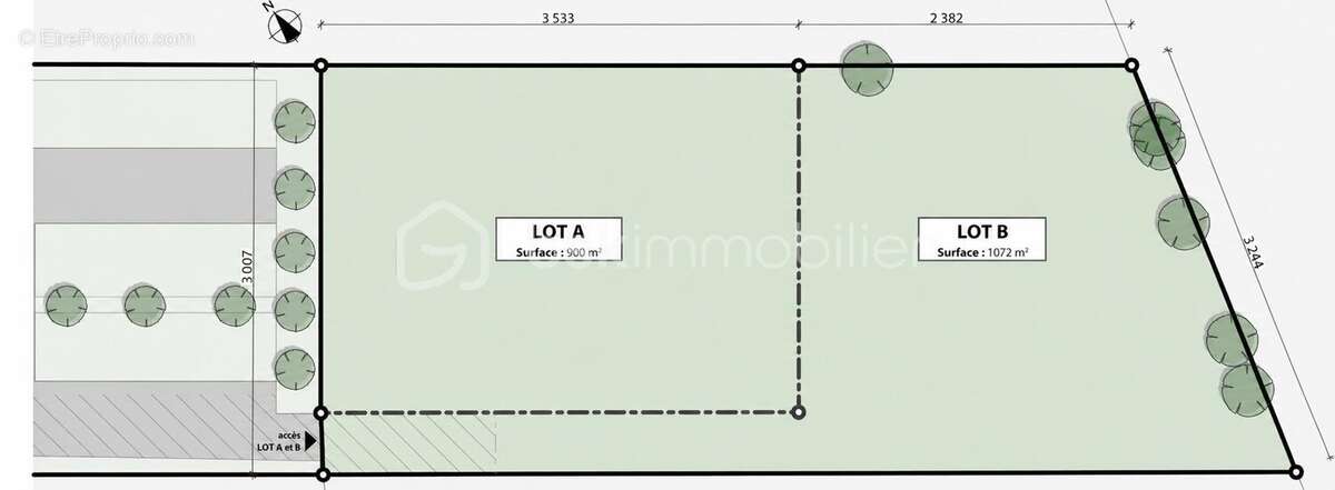 Terrain de 1072m2 - Vannes Le Vincin - En impasse - photo 3