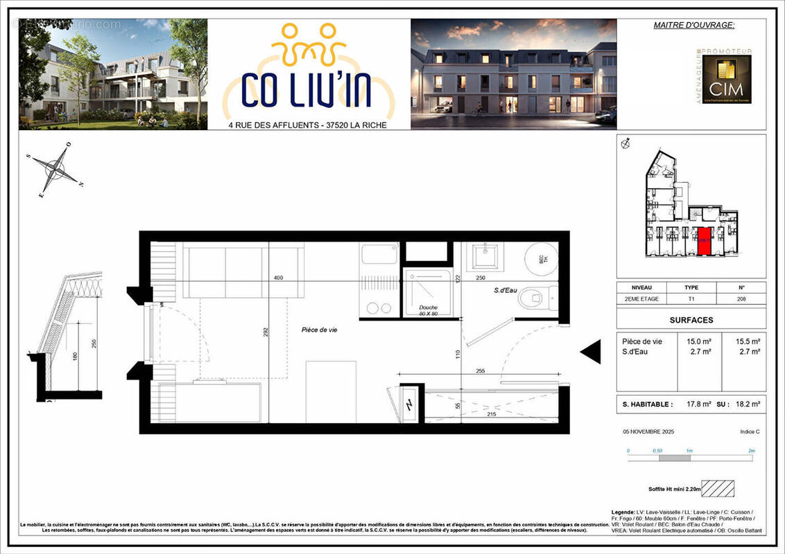 Appartement à LA RICHE