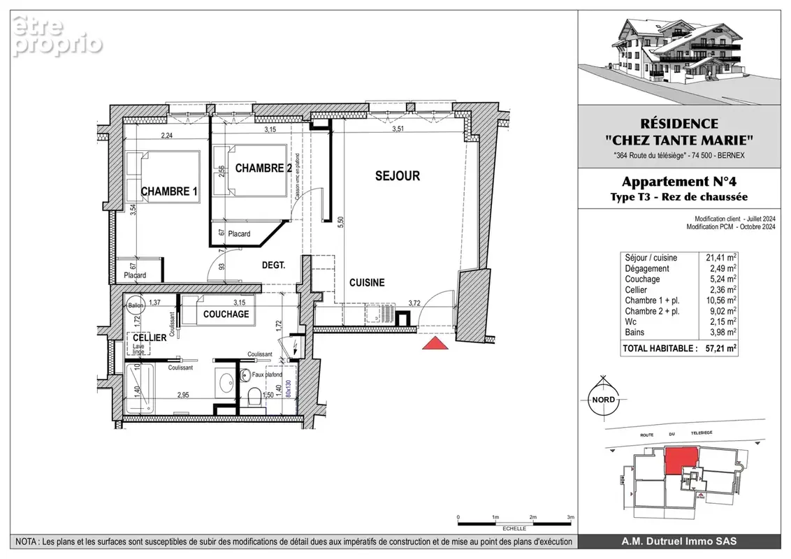 Appartement 57 m² à Bernex  - photo 4
