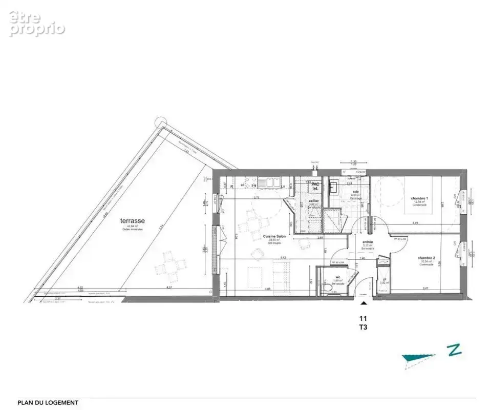 Appartement 3 pièces 69 m² à vendre à Hermanville-Sur-Mer (14880) - photo 2