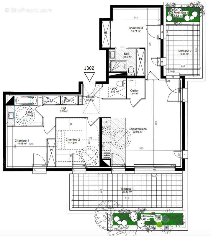 Appartement T4 - Le Crès - photo 2