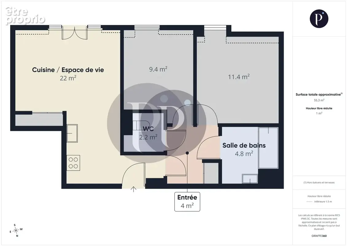 Appartement 3 pièces de 53 m² – Dernier étage dans une résidence de standing - photo 12