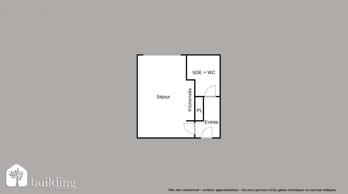 Collange Levallois-Perret - Studio 21,01 m - photo 2