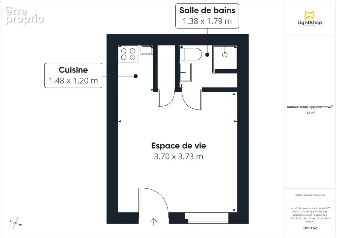 Coup de coeur ! Studio rénové de 19 m² Carrez - Rue de Saintonge, Paris 3ème - Idéal investissement ou premier achat - photo 3
