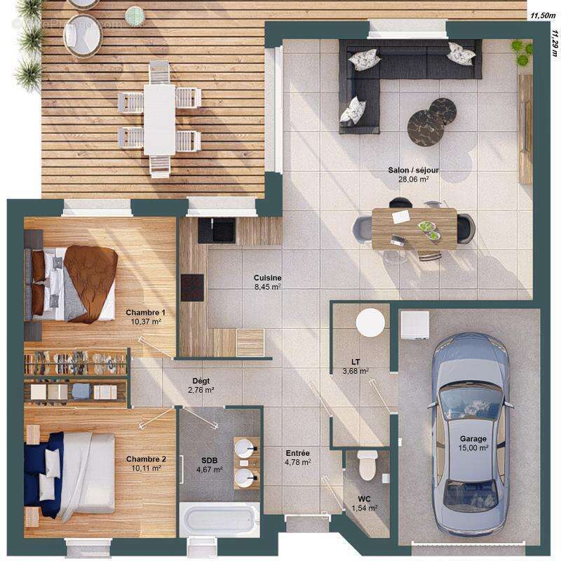 Maison 4 pièces 74 m2 - photo 4