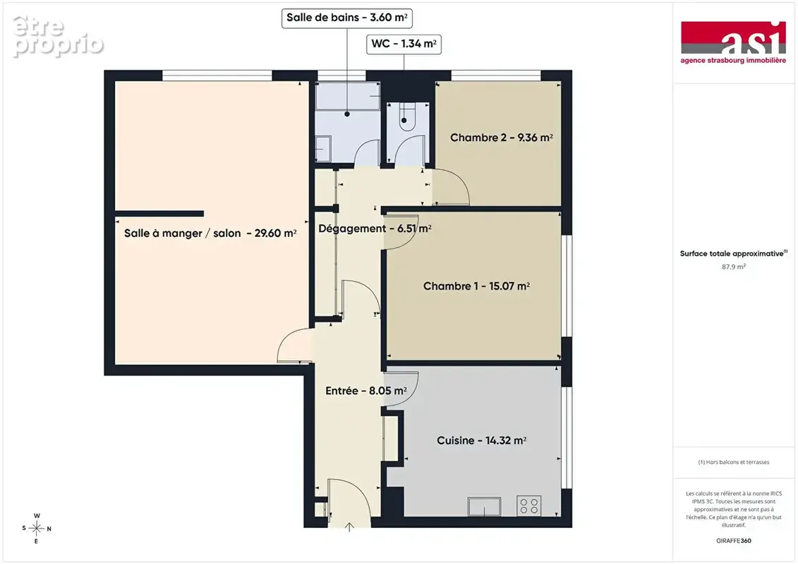 SCHILTIGHEIM - Appartement F4 de 87.85 m² - photo 14
