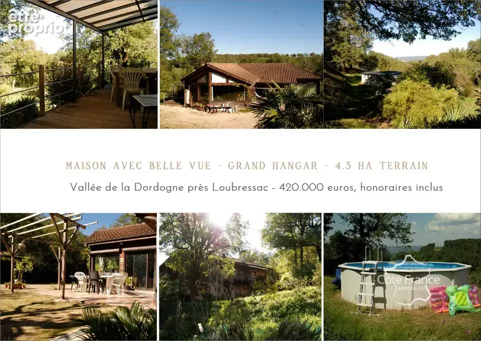 Maison avec belle vue, grand hangar et 4.3 ha terrain - photo 1