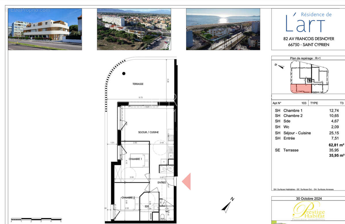 Appartement à SAINT-CYPRIEN