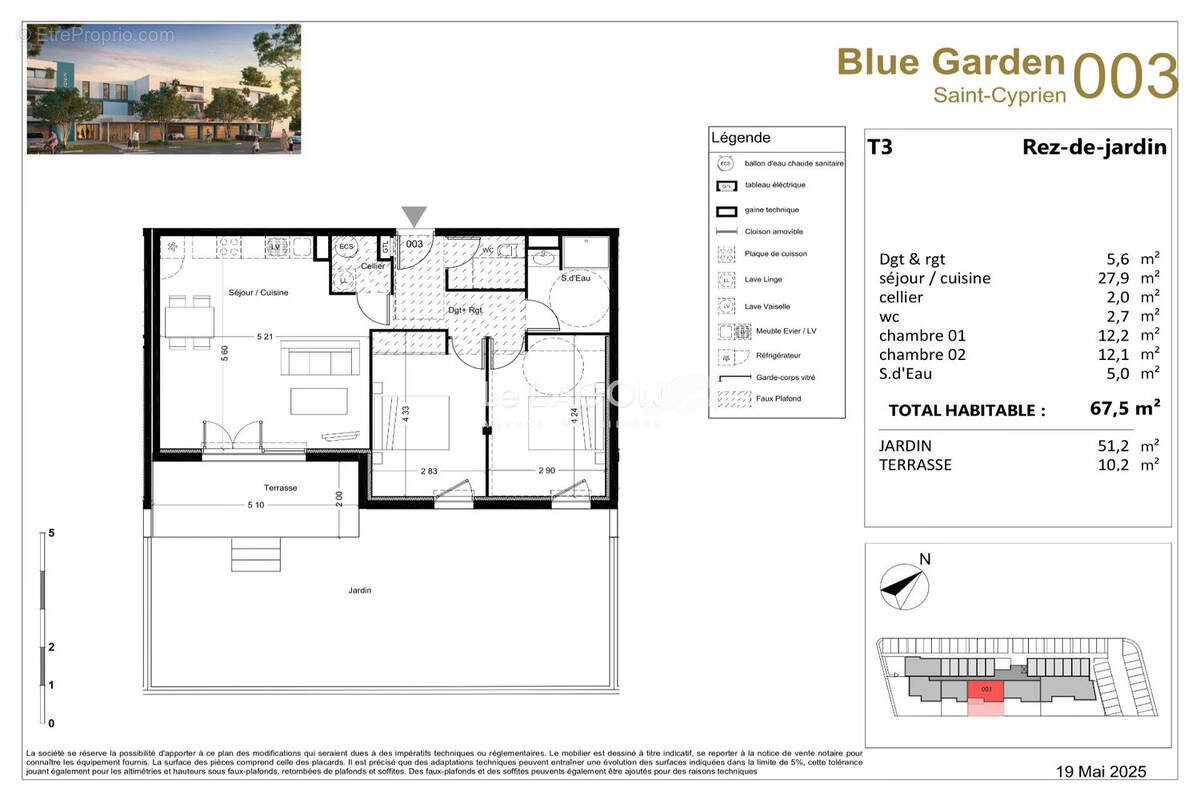 Appartement à SAINT-CYPRIEN