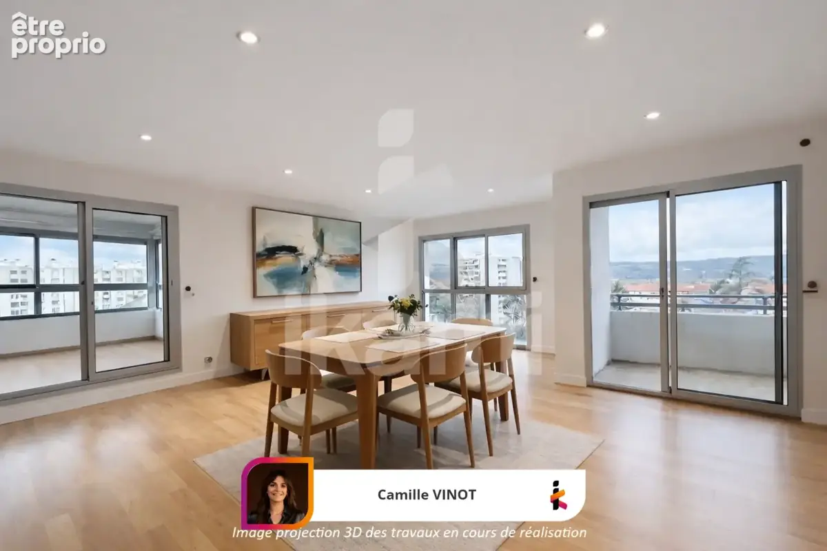 Appartement type T5, lumineux et vue dégagée avec véranda, terrasse et garage à Valence - photo 2