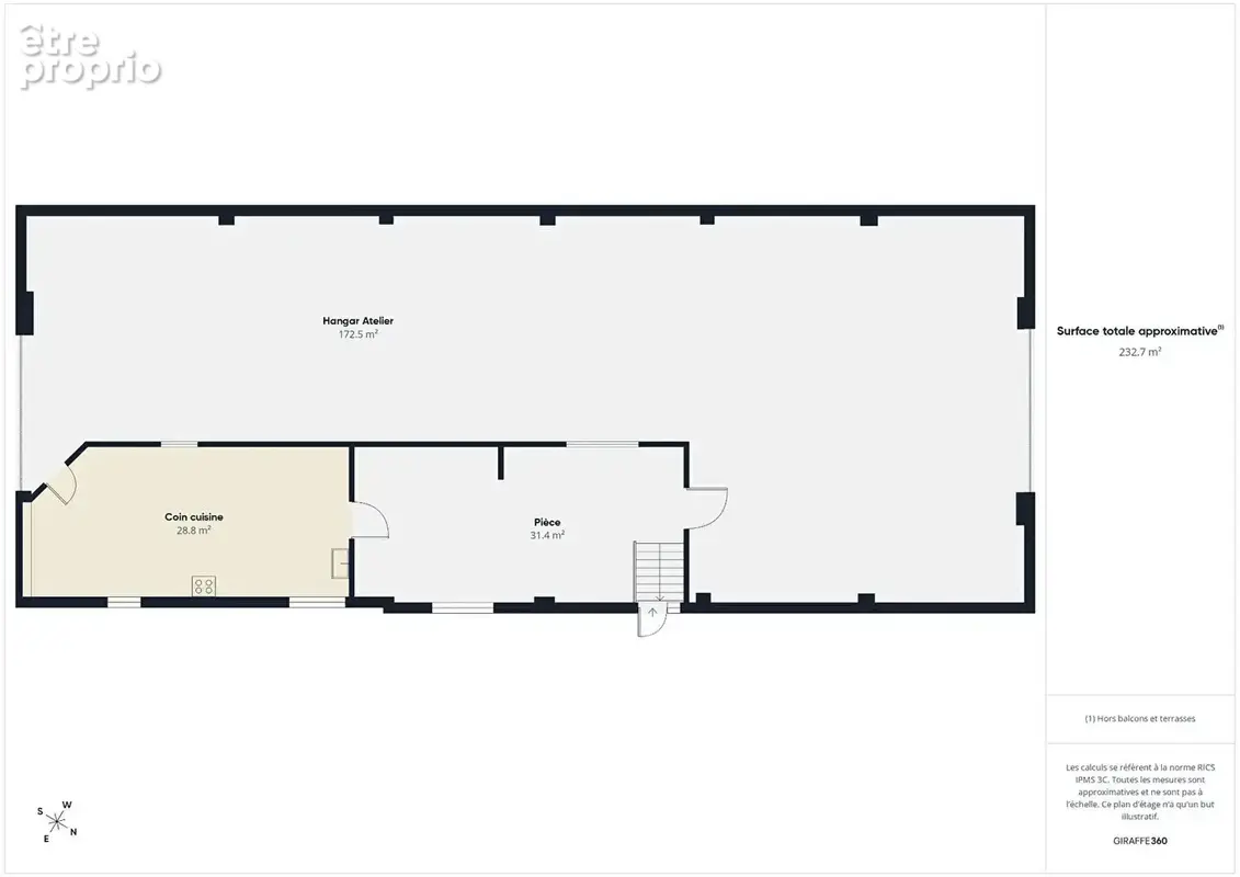 Hangar /atelier fermé de 232 m² - grandes ouvertures  - terrain de 387 m² - rullac saint cirq - photo 14