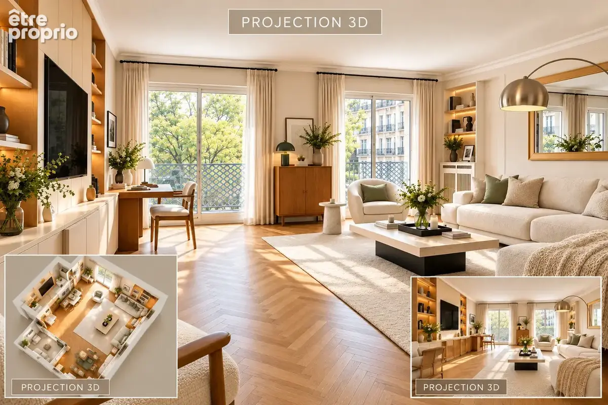 Appartement de 103m2, balcons, parking, situé à 200m du métro Boulogne Jean Jaurès. - photo 1