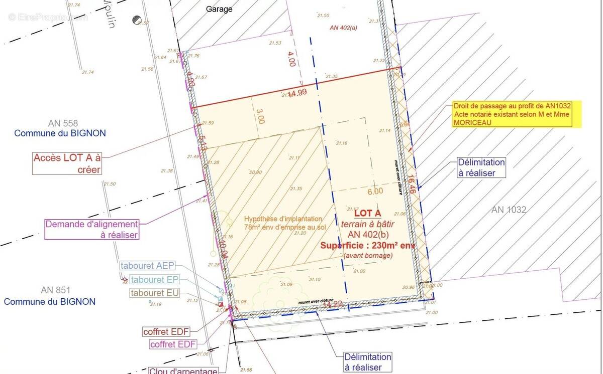Terrain à LE BIGNON
