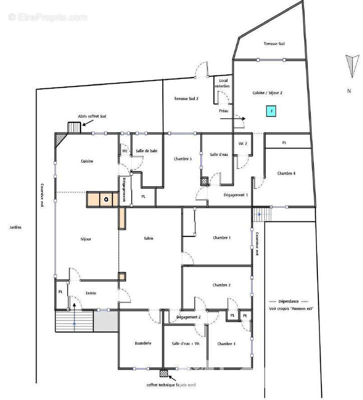 Maison Plans de Carros 10 pièces 200 m2  sur  parcelle de 1475 m2 avec plusieurs dépendances , garage , parking - photo 18