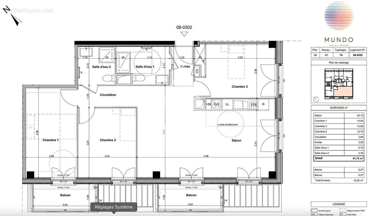 Appartement à SAINT-OUEN