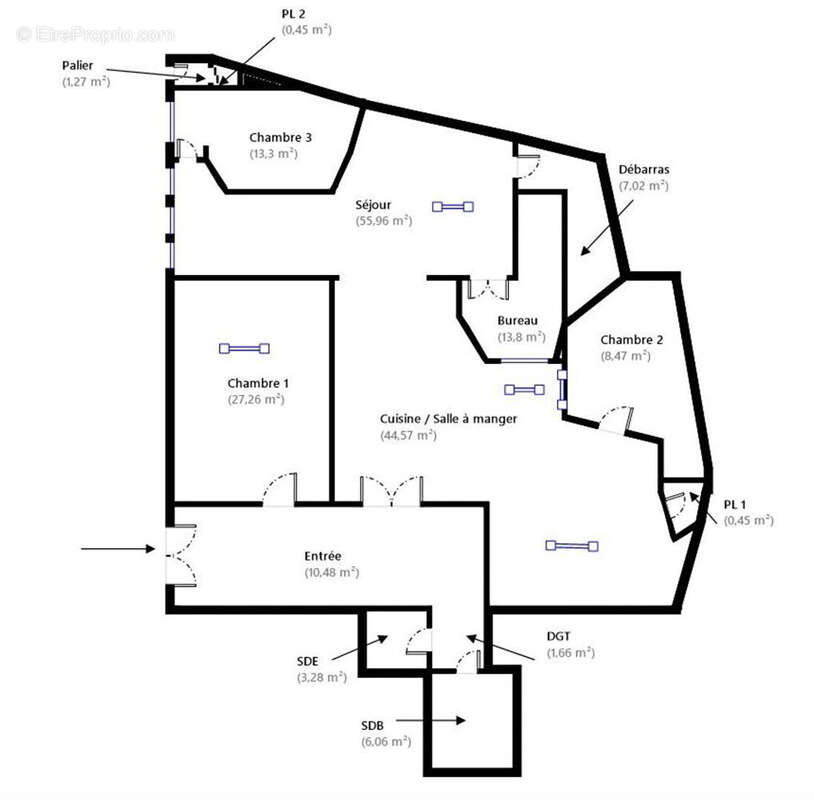 Appartement à PARIS-18E