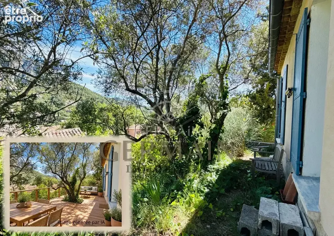 Fontaine-de-Vaucluse, maison atypique de 65 m² avec vue imprenable sur le château et les Monts de Vaucluse - photo 5