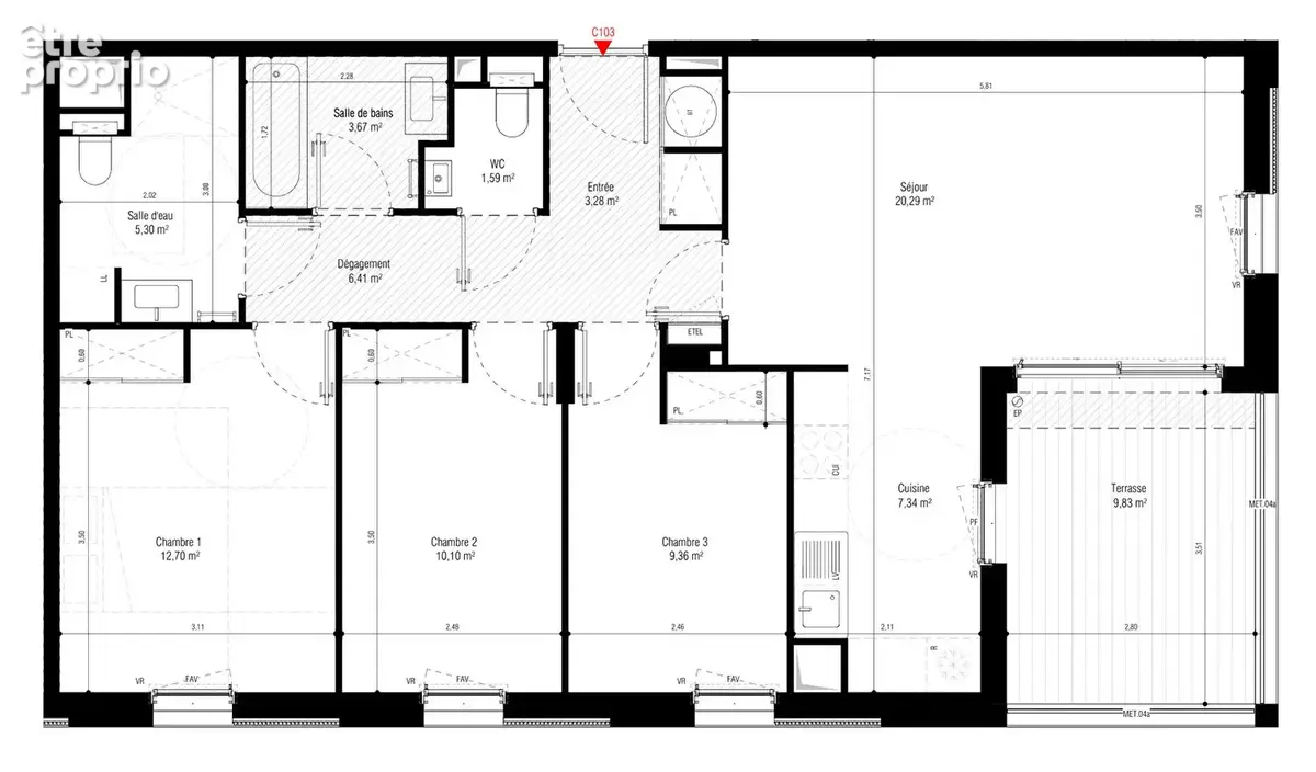 Ajaccio-suartello-t4 80 m² avec terrasse - photo 3