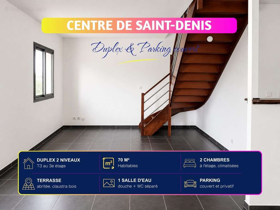 Appartement 70 m² à Saint-Denis  - photo 2