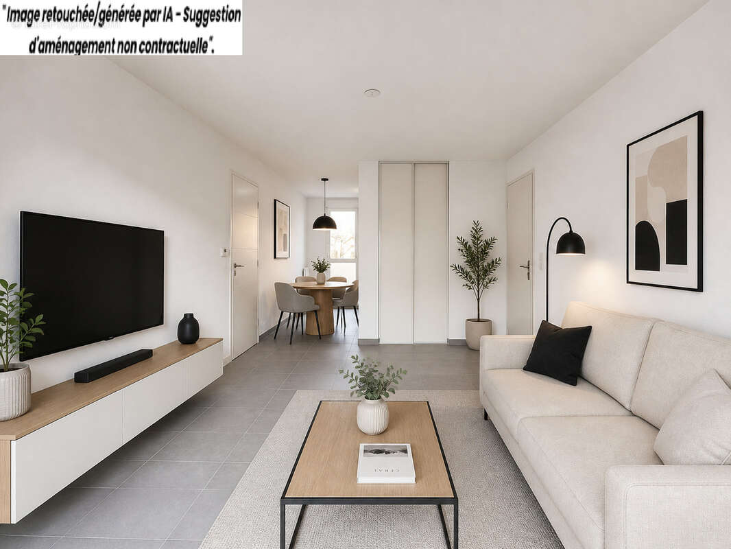 Appartement T3 64m2 avec grand balcon et 2 PK en S-SOL  à vendre - photo 5