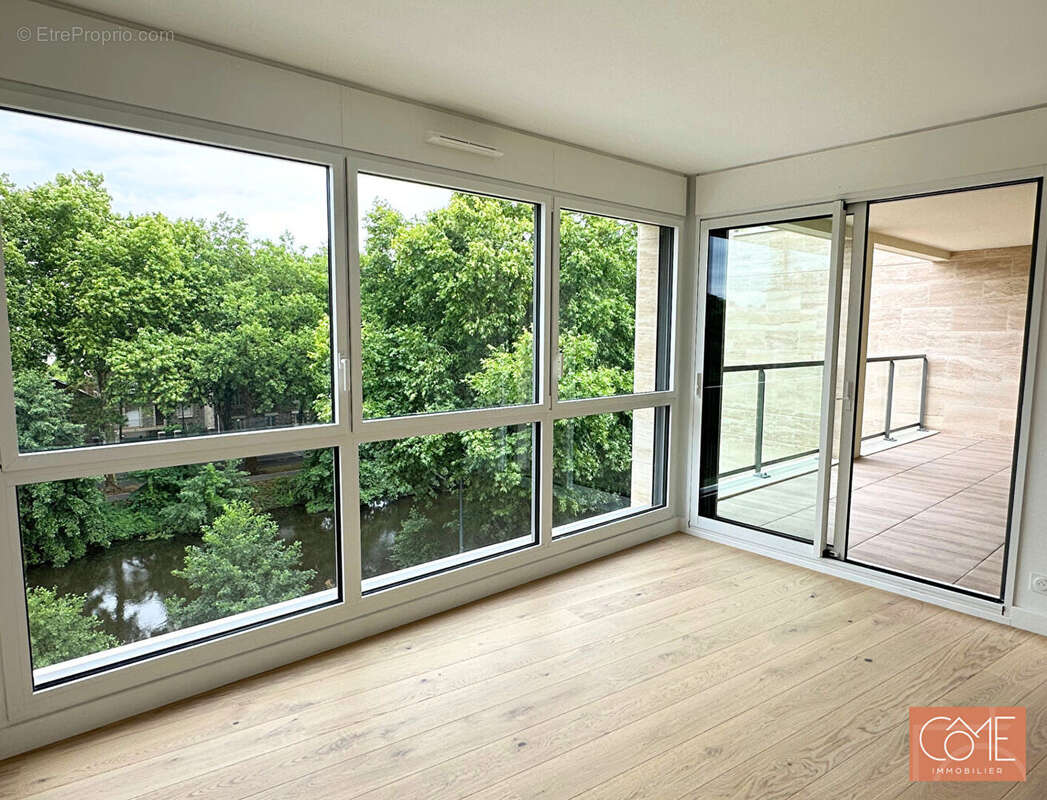Grand type 3 neuf de standing - 12m² de terrasse - parking - vue canal de l'ille - anatole france - rennes - photo 6