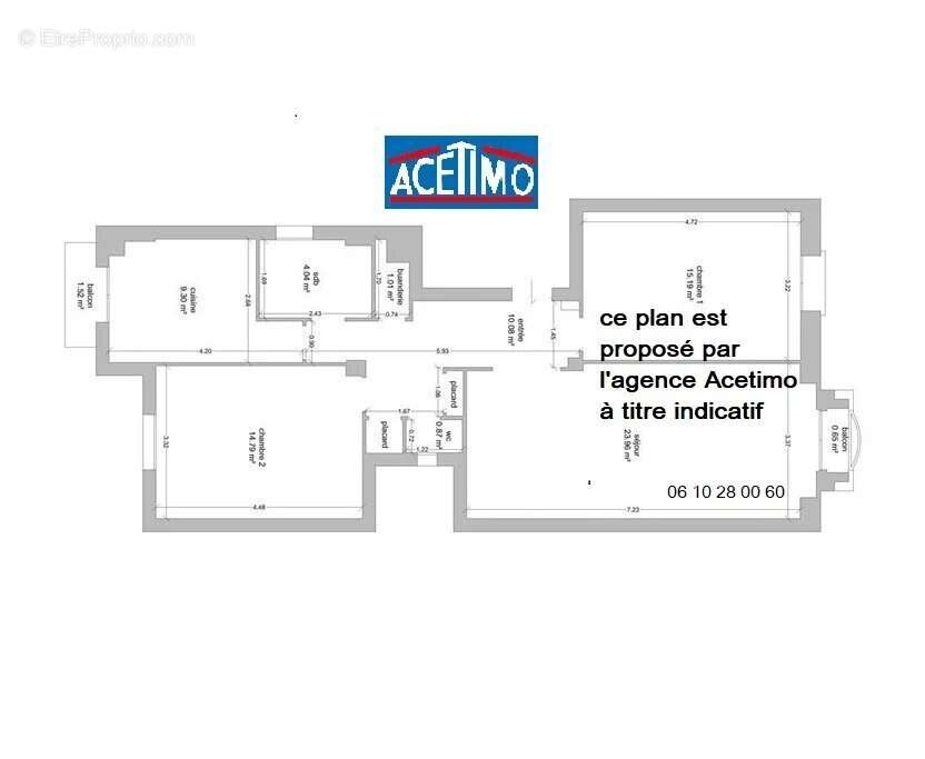 Liberation a 100m de la place - f3 78m² balcons - photo 5