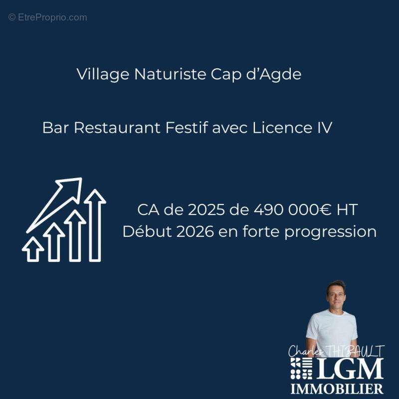 Fonds de commerce bar-restaurant festif avec Licence IV — Village naturiste du Cap d’Agde - photo 2